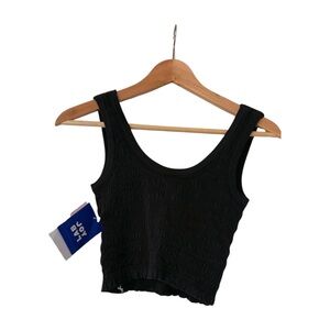 JoyLab Black Textured Crop Top